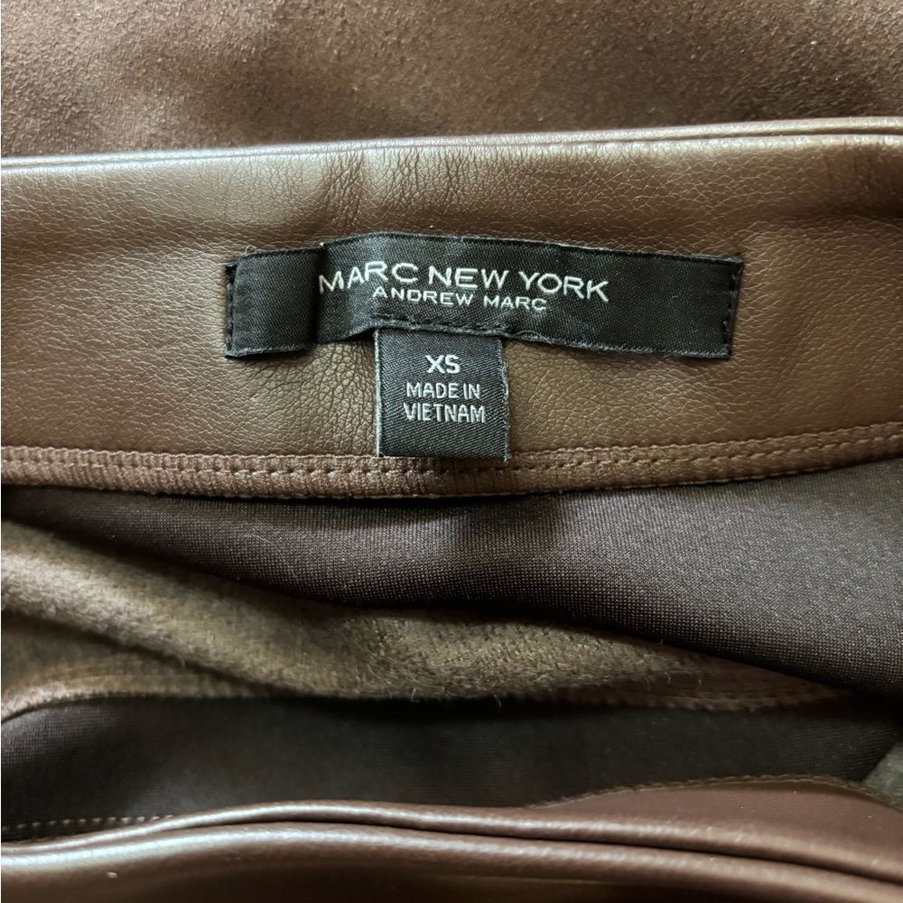 Mark New York Brown Faux Leather Skirt - Picture 2 of 6